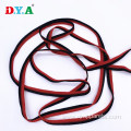 1cm red and black stripe polyester knitting webbing